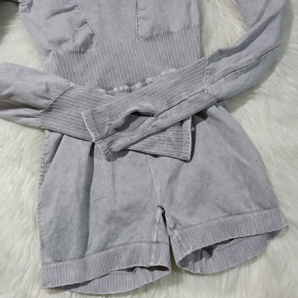 FP Movement Good Karma Long Sleeve Runsie in Ice Grey Size XS/S - Picture 9 of 15